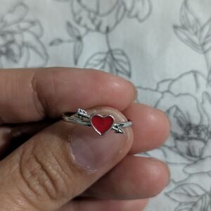 Pura Vida Heart And Arrow Ring Size 6